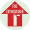 Brady Fire Extinguisher Sign, 17 in Height, 17 in Width, Polyester, Circle, English 49062 - alternate 1